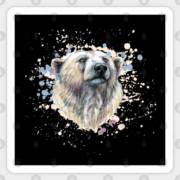 Watercolor Polar Bear Sticker by HolidayBug